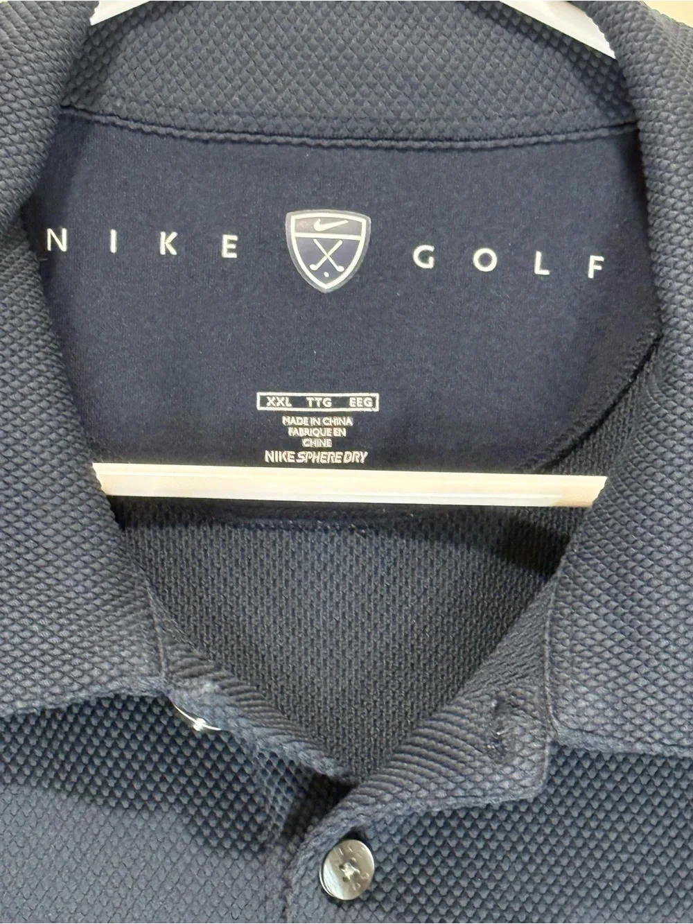 Nike Golf Navy Textured Polo-Style Shirt Jacket